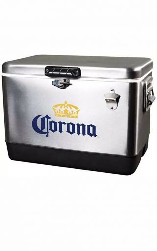 Corona Extra Stainless Steel Coleman Cooler 54qt Rare