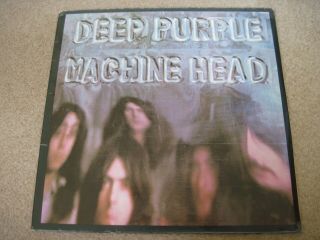 Deep Purple Machine Head & Lyric Sheet Poster 1972 Purple A1u/b1u Ex,
