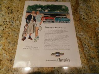 Vintage 1955 Chevrolet Chevy Delray & Nomad Automobile Art Print Ad