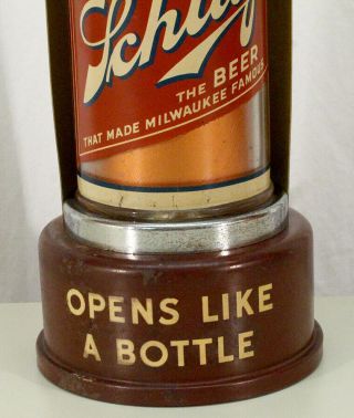 SCHLITZ LIGHTED BACK BAR CONE TOP BEER CAN ADVERTISING SIGN MILWAUKEE,  WISCONSIN 6