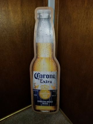 (l@@k) Corona Beer Giant 59 " Bottle Wooden Bar Sign Game Room Rare