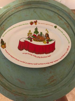 Universal Studios 2000 Dr.  Seuss How The Grinch Stole Christmas Platter Plate