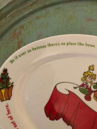 Universal Studios 2000 Dr.  Seuss How the Grinch Stole Christmas Platter Plate 2