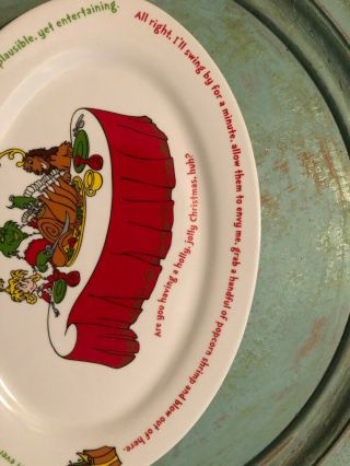 Universal Studios 2000 Dr.  Seuss How the Grinch Stole Christmas Platter Plate 6