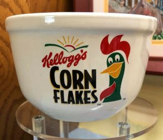 Kelloggs Corn Flakes Rooster Corny Cereal Bowl 5 - 1/2 " 1999 Houston Harvest