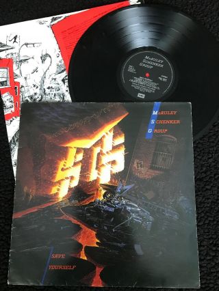 Mcauley Schenker Group Msg - Save Yourself Vinyl Lp Pic Inner Emc 3567 (1989) Ex
