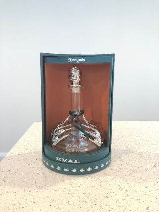 Rare Don Julio Real Empty Tequila 750ml Bottle W/ Display Case