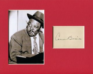 Count Basie Jazz Pianist Composer Big Band Rare Signed Autograph Photo Display
