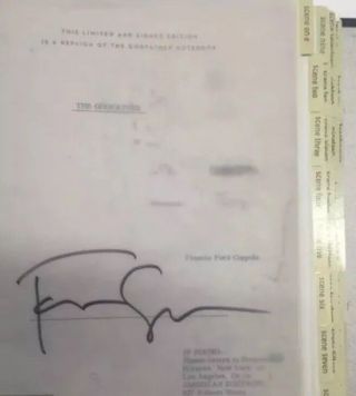 Francis Ford Coppola Autographed The Godfather Notebook Signed Limited Edition 3
