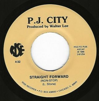P.  J.  City " Straight Forward " 45 Rpm Modern Soul Funk Private Press Nm - Hear