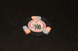 Rare Silver Slipper $100 Casino Chip Las Vegas Not In Tcr