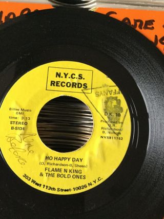 Flame N King & The Bold Ones Ho Happy Day N.  Y.  C.  S.
