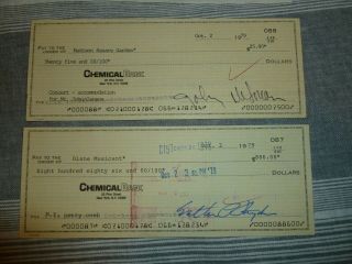 Bank Check Signed John Delorean - Check Is For Johnny Carson To Go To A Concert