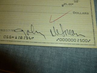Bank Check Signed John DELOREAN - Check is for Johnny CARSON to go to a Concert 8