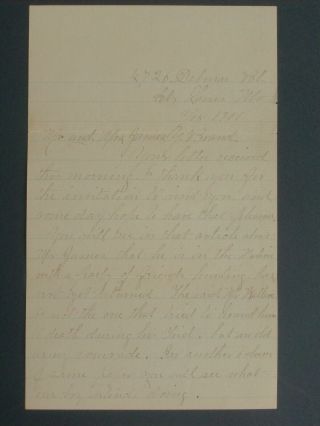 Outlaw Frank James letter by his wife - Jesse James - Quantrill ' s Guerrillas 3