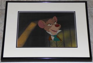 Walt Disney The Great Mouse Detective 1986 Framed Production Cel Basil