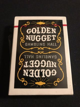 Second Gen.  Downtown Black Golden Nugget Playing Cards Rare