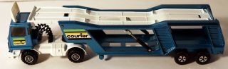 Dte Lesney Matchbox Superkings Sk - 11 Blue/white Bedford Car Transporter