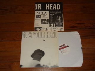 Flex Your Head Lp 1982 Dischord Records Vg,  Minor Threat S.  O.  A.  W/ Poster Punk