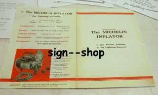 Michelin Man RARE 1920 ' s Air Compressor Dealer - Vintage Booklet Brochure 2