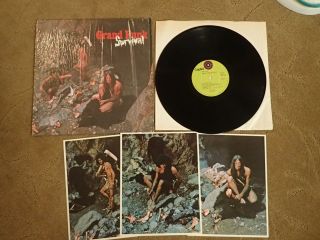 GRAND FUNK LP SURVIVAL VG,  IN SHRINK W/ 3 INSERTS 3