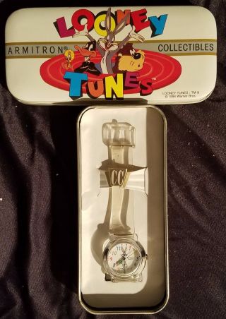 Vintage Bugs Bunny Looney Tunes Armitron Collectible Watch Warner Brothers Case