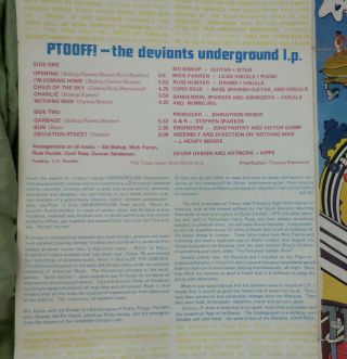 The Deviants Ptooff U.  K.  Underground Impresario Psych L.  P.  IMP 1 St 8