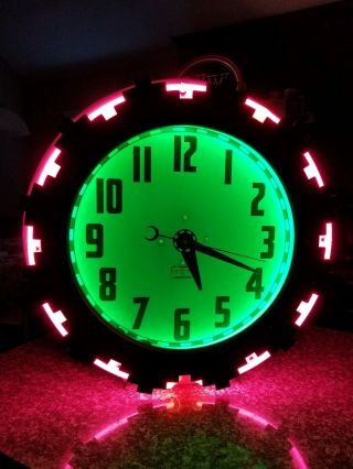 Aztec Cleveland Neon Clock - Neon Clock