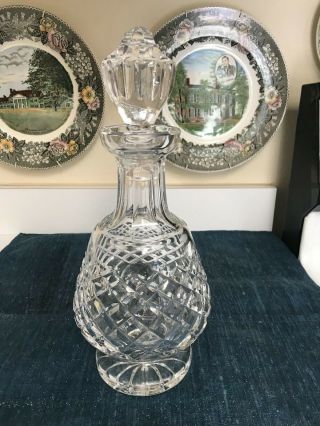 12 3/8 " Waterford Alana Cut Crystal Brandy Footed Decanter W/stopper