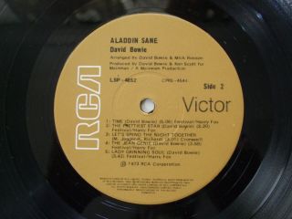 David Bowie - Aladdin Sane (RCA OZ 1978) SIGNED,  PERTH AUSTRALIA 2004 5