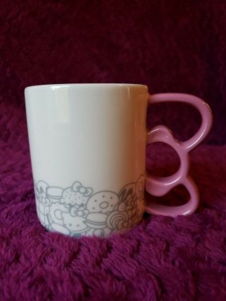 Hello Kitty Cafe Exclusive Ceramic Bow Tea Coffee Mug Cup Ceramic Pink Handle
