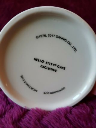 Hello kitty cafe exclusive ceramic bow tea coffee mug cup ceramic pink handle 5
