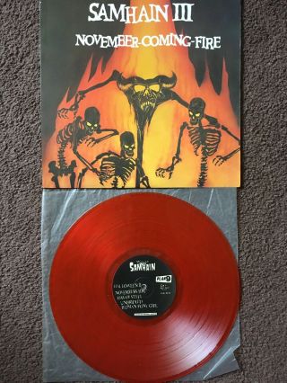 Samhain November Coming Fire Lp Plan 9 Orange Vinyl W/insert Danzig Misfits Read