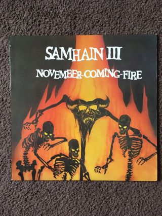 SAMHAIN November Coming Fire LP Plan 9 Orange Vinyl w/Insert Danzig Misfits Read 2