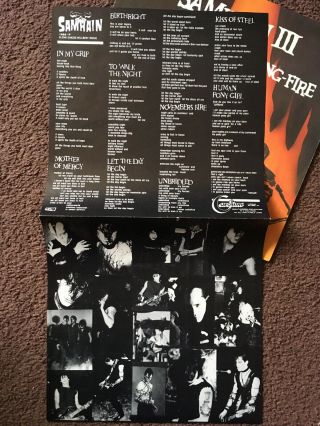 SAMHAIN November Coming Fire LP Plan 9 Orange Vinyl w/Insert Danzig Misfits Read 5