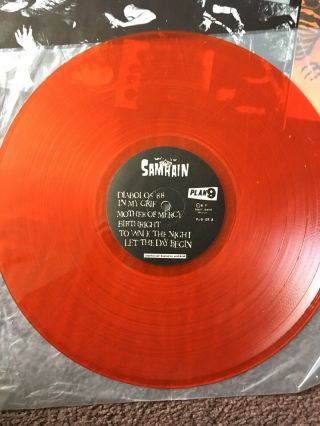 SAMHAIN November Coming Fire LP Plan 9 Orange Vinyl w/Insert Danzig Misfits Read 6