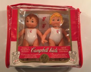 Vintage Campbell Soup Kids Collector Dolls 1995 In Carrying Case Vc4