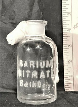 Barium Nitrate C.  1915 125ml Lab Apothecary Reagent Science Drug Chemical Fine