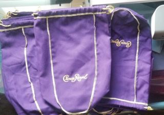 30 Purple Crown Royal 1.  75l Drawstring Bags
