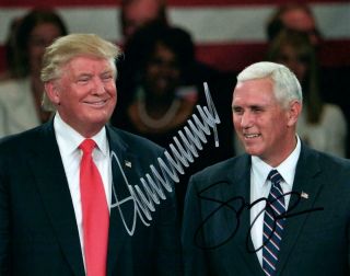 Donald Trump Mike Pence 8x10 Signed Photo Autographed Picture