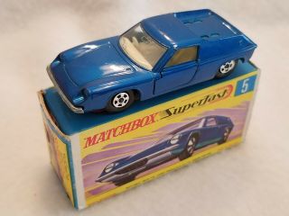 Vintage Matchbox Lesney 5e Lotus Europa - Blue 1969 – Mib