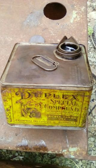 sign gas oil advertising cans DUPLEX pierce arrow grease 1920 ' s 4