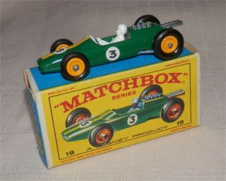 1960s.  Matchbox.  Lesney,  19 Lotus Racing Car,  F1.  Indy.
