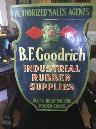 Large BF Goodrich Tire Double Sided Porcelain Sign 7