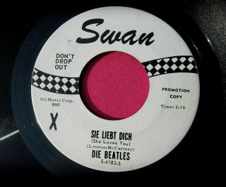 The Beatles - Sie Liebt Dich - White Label Promo 45 Rpm - Swan 4182