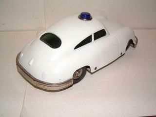 Gescha vintage Western Germany 60’s Porsche 356 Polizei friction toy car 2