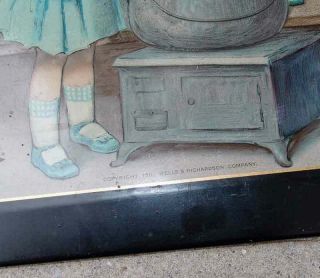 orig 1911 Diamond Dye tin sign Busy Day in Dollville Bessie Pease Gutmann artist 4