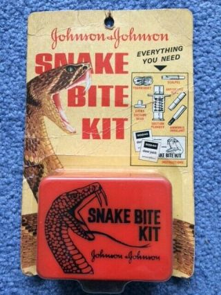 Vintage Johnson & Johnson Snake Bite Kit In Package