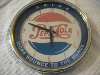 Vintage Style Pepsi - Cola More Bounce For The Ounce Wall Clock Great L@@k
