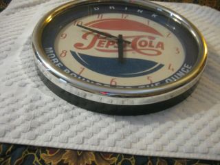 VINTAGE STYLE PEPSI - COLA MORE BOUNCE FOR THE OUNCE WALL CLOCK GREAT L@@K 2